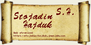 Stojadin Hajduk vizit kartica